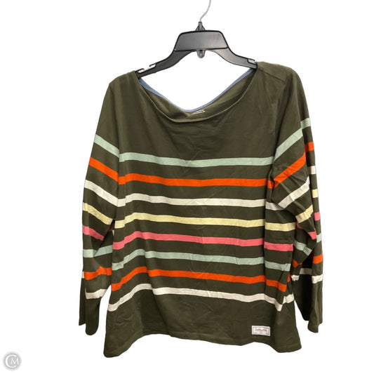 Top Long Sleeve By Talbots In Green, Size: Xl