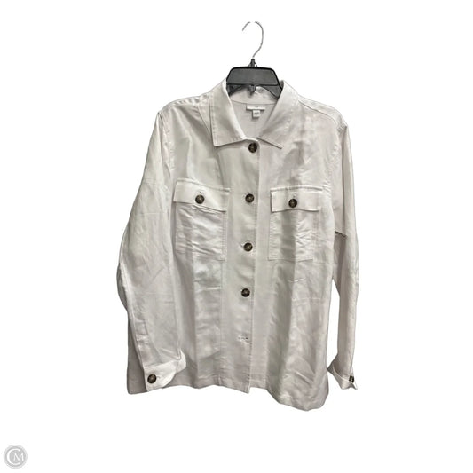 Jacket Shirt By J. Jill In White, Size: L