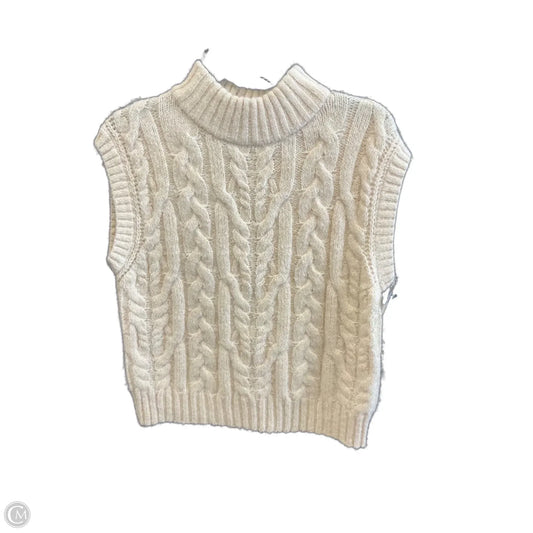 Vest Sweater By A New Day In Cream, Size: M