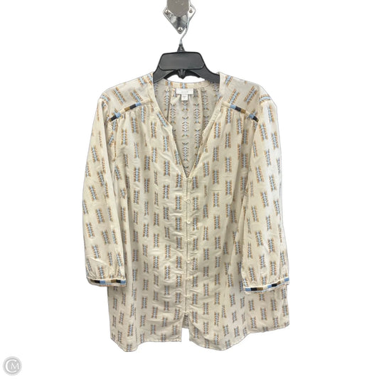 Blouse 3/4 Sleeve By Pure Jill In Tan, Size: Xl