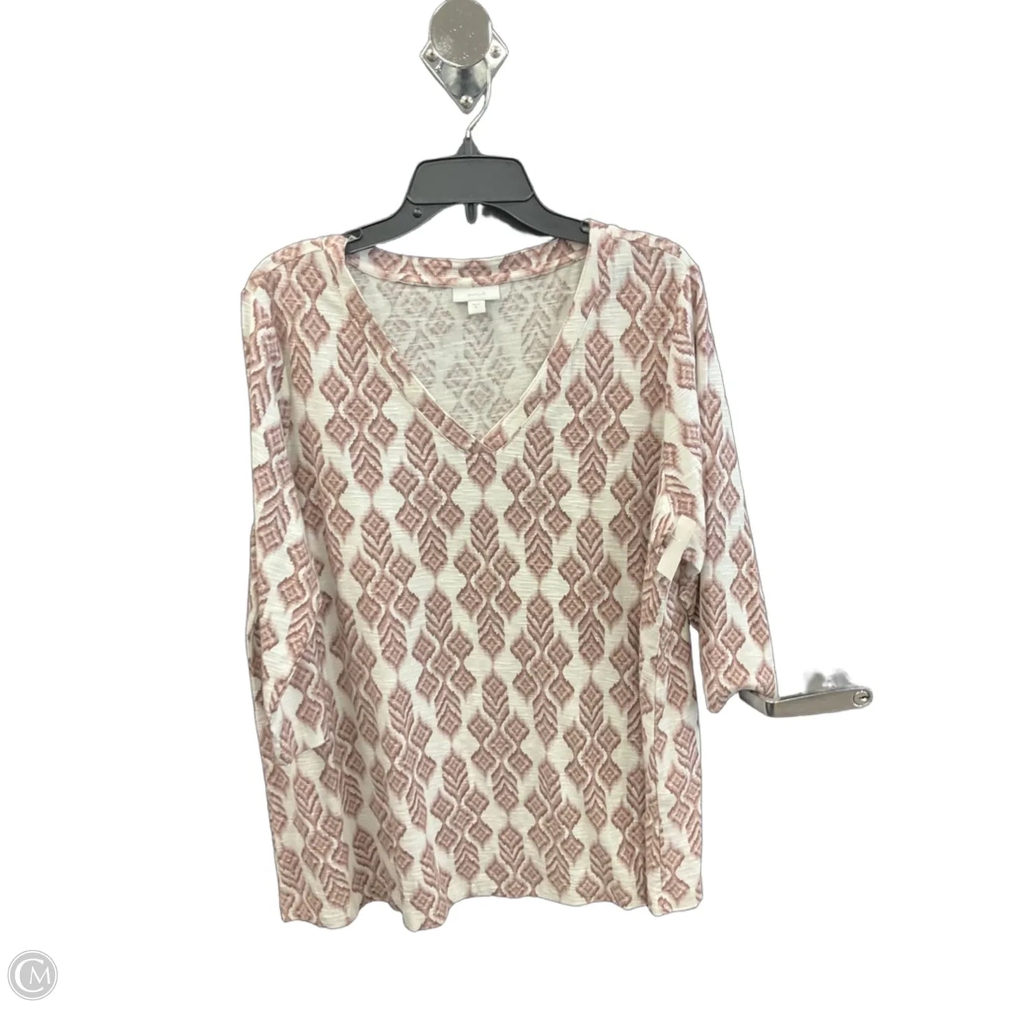 Top 3/4 Sleeve By Pure Jill In Pink, Size: Xl