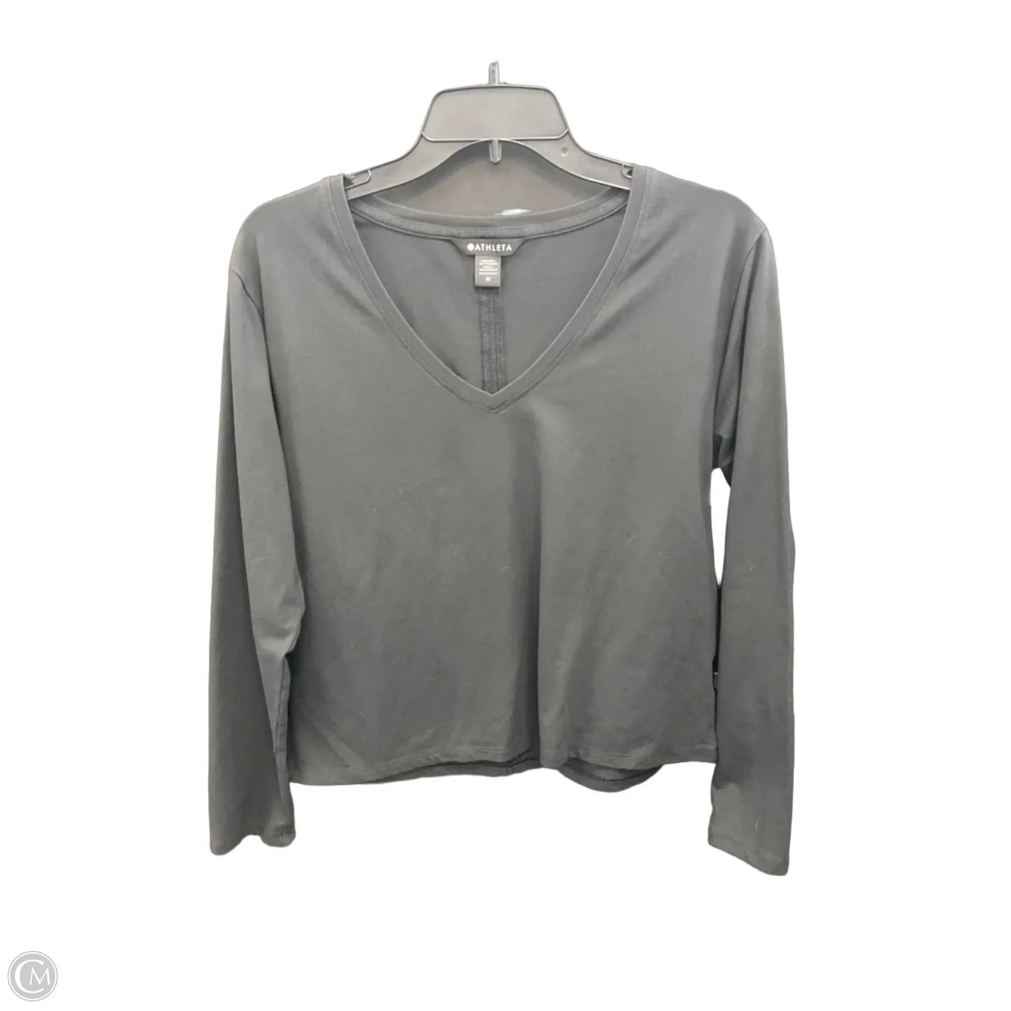Athletic Top Long Sleeve Crewneck By Athleta In Black, Size: M
