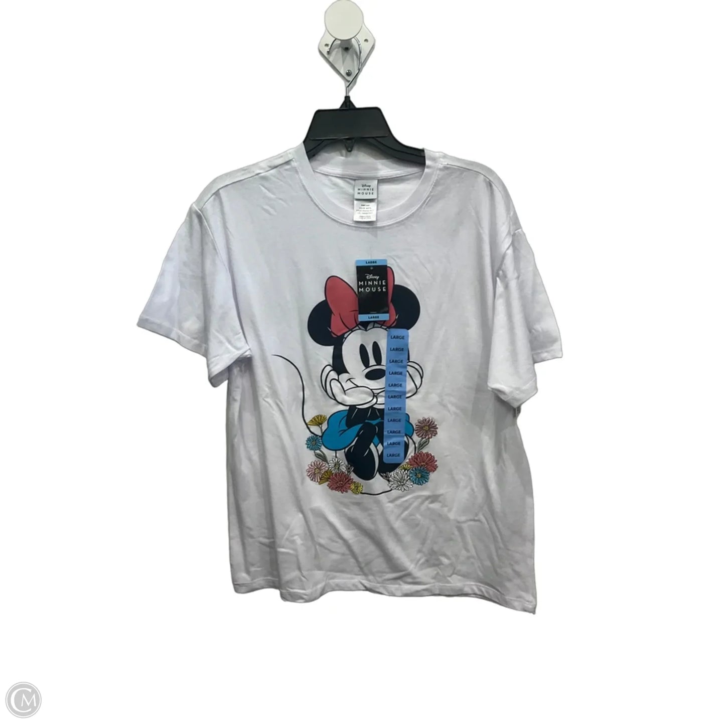 Top Short Sleeve Basic By Disney In White, Size: L