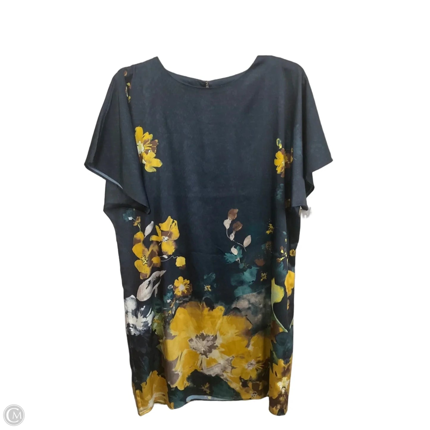 Dress Casual Midi By Chicos In Blue & Yellow, Size: Sp
