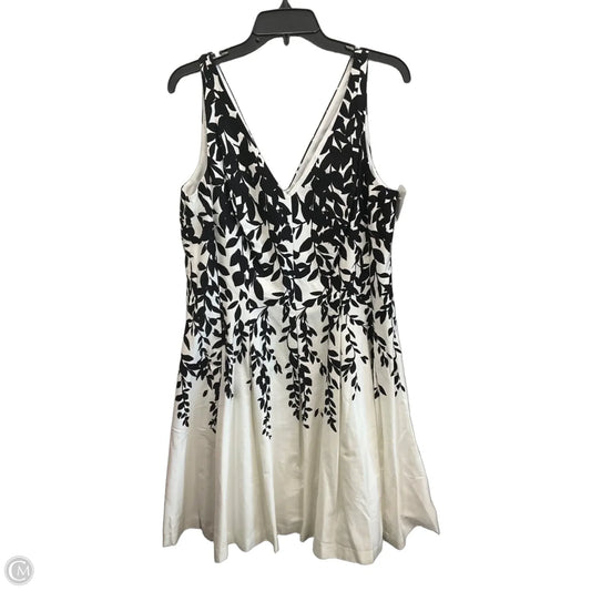 Dress Casual Midi By Lauren By Ralph Lauren In Black & White, Size: Xl