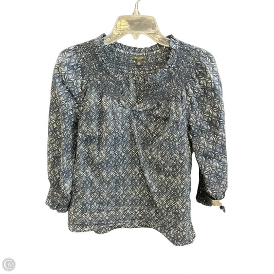 Top Long Sleeve By Talbots In Blue, Size: M
