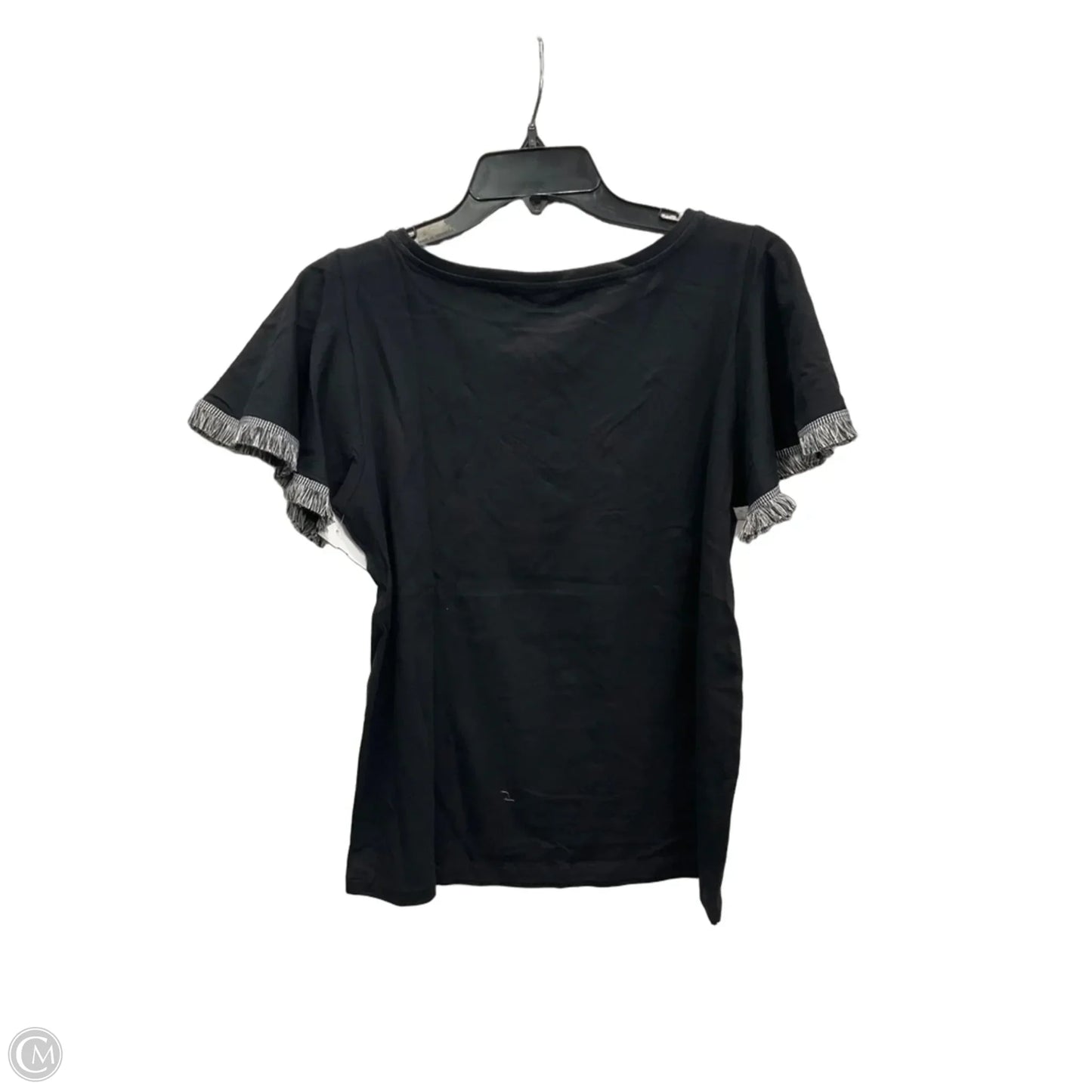 Top Short Sleeve By Ann Taylor In Black, Size: S