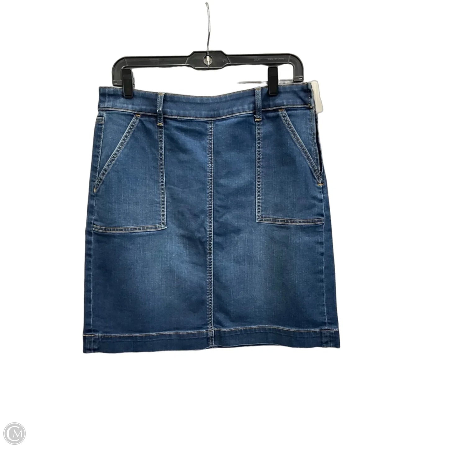 Skirt Midi By Talbots In Blue Denim, Size: 6