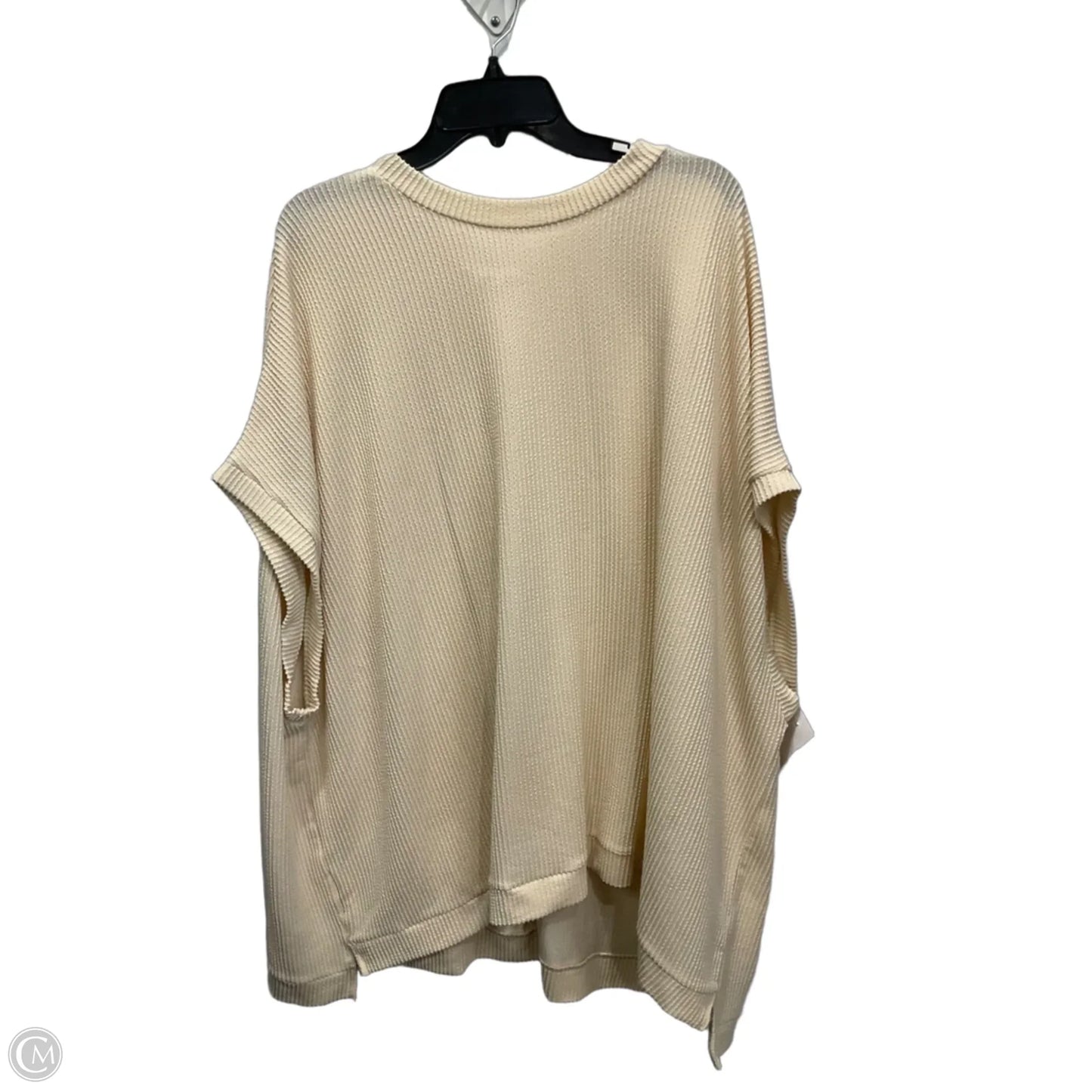 Top Sleeveless By Chicsoul In Cream, Size: 2x