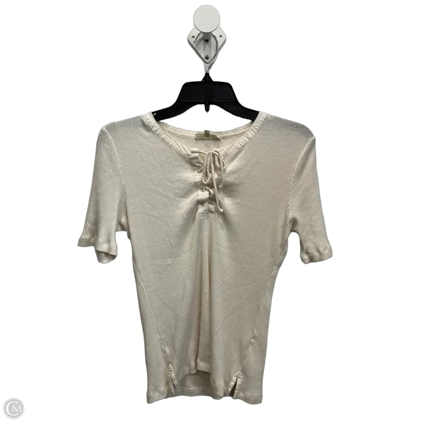 Top Short Sleeve By Madewell In Cream, Size: M