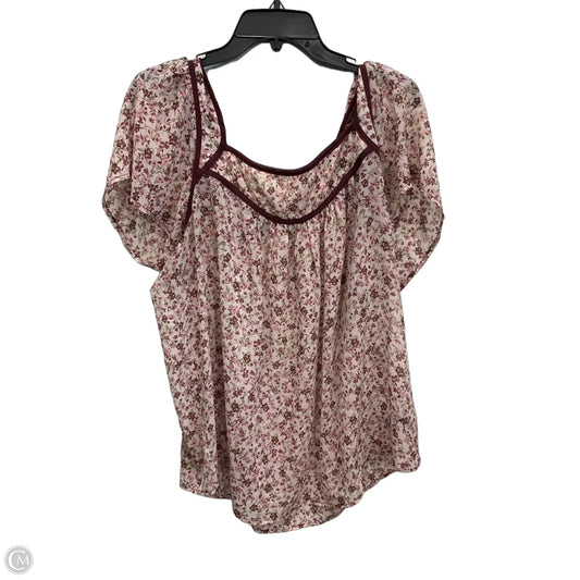 Top Short Sleeve By Torrid In Floral Print, Size: 1x