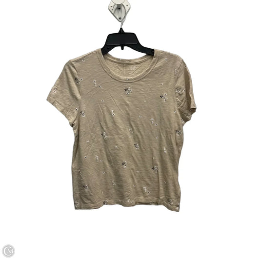 Top Short Sleeve By Gap In Tan, Size: L