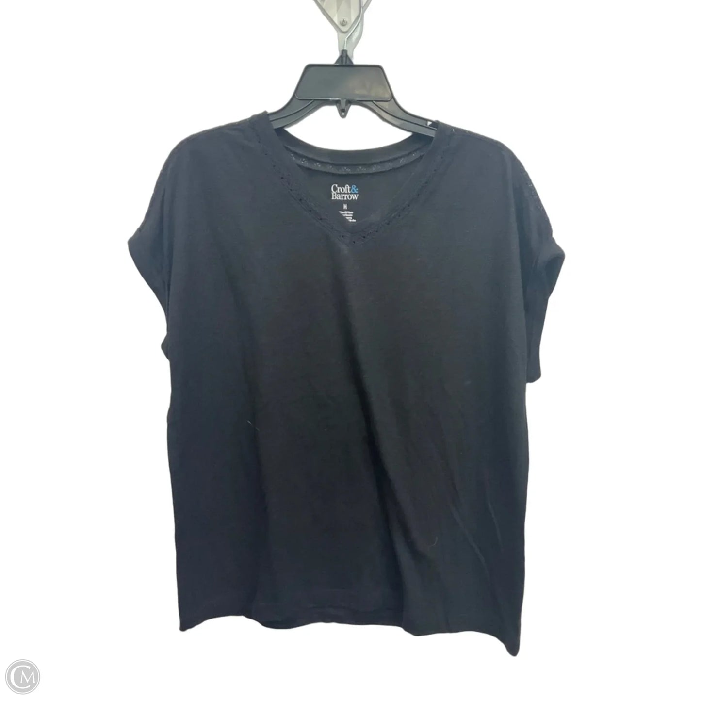 Top Sleeveless By Croft And Barrow In Black, Size: M