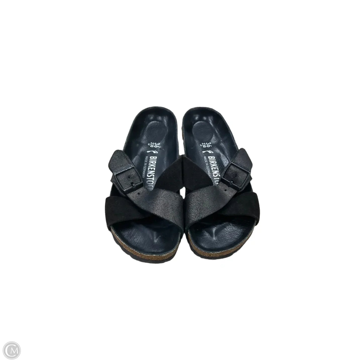 Sandals Flats By Birkenstock In Black, Size: 6