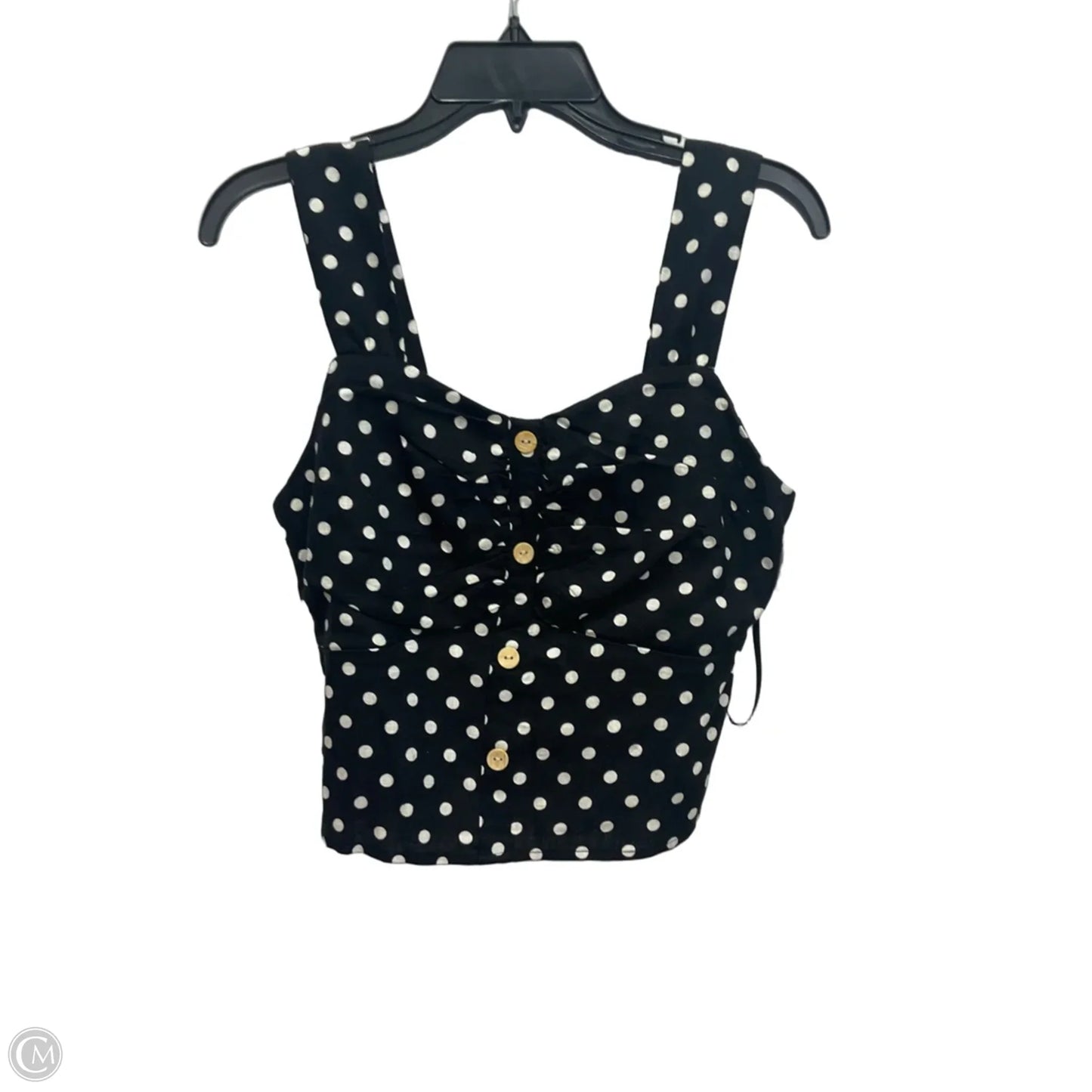 Top Sleeveless By Monteau In Black & White, Size: Xl