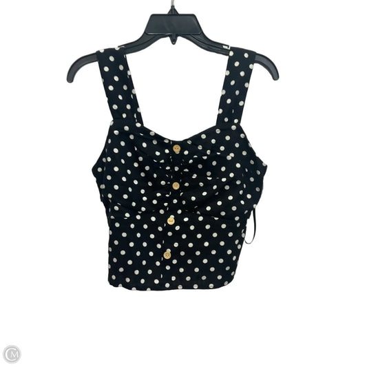 Top Sleeveless By Monteau In Black & White, Size: Xl