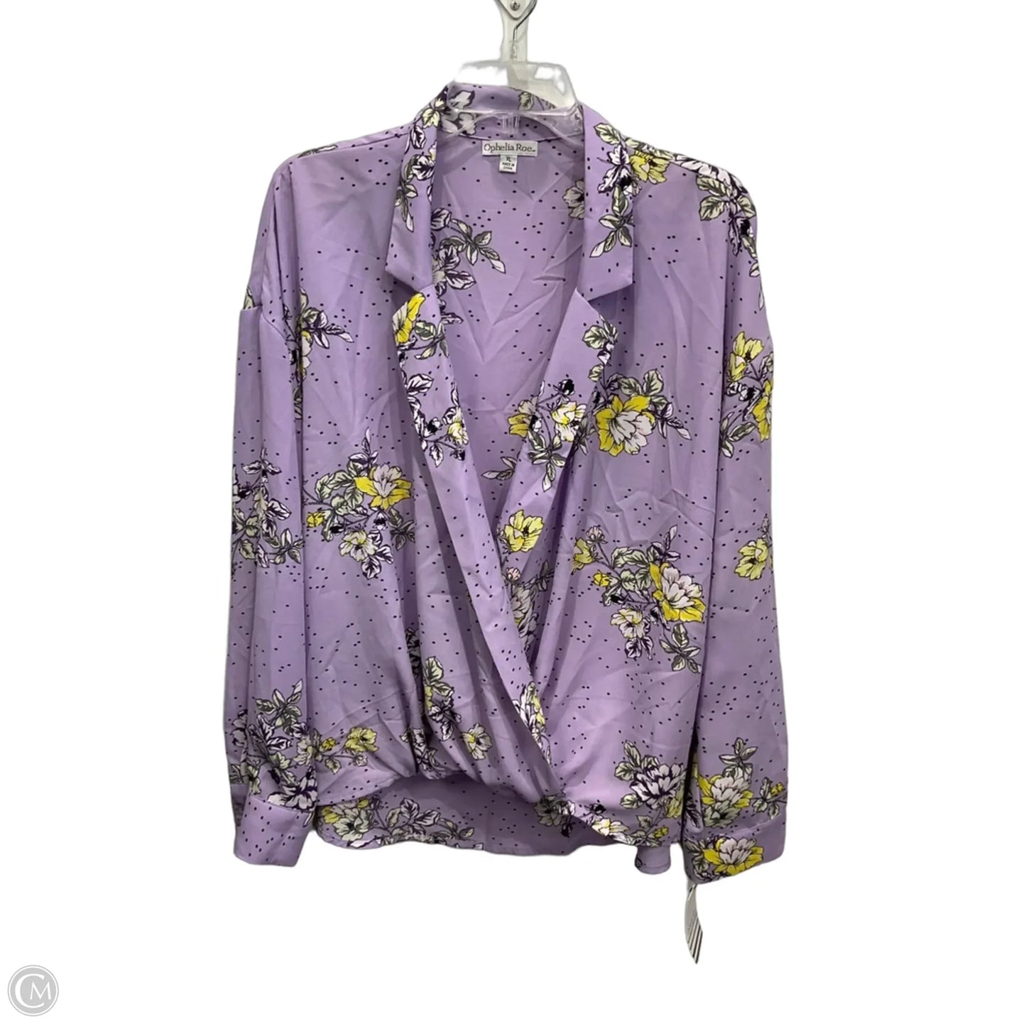 Top Long Sleeve By Ophelia Roe In Purple, Size: Xl