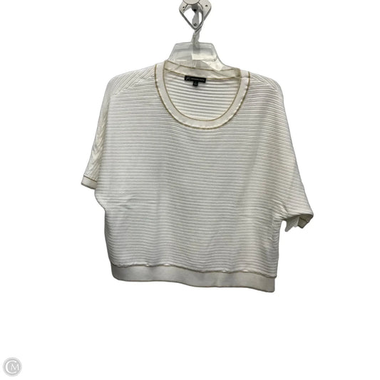 Top Short Sleeve By Adrianna Papell In Cream, Size: L