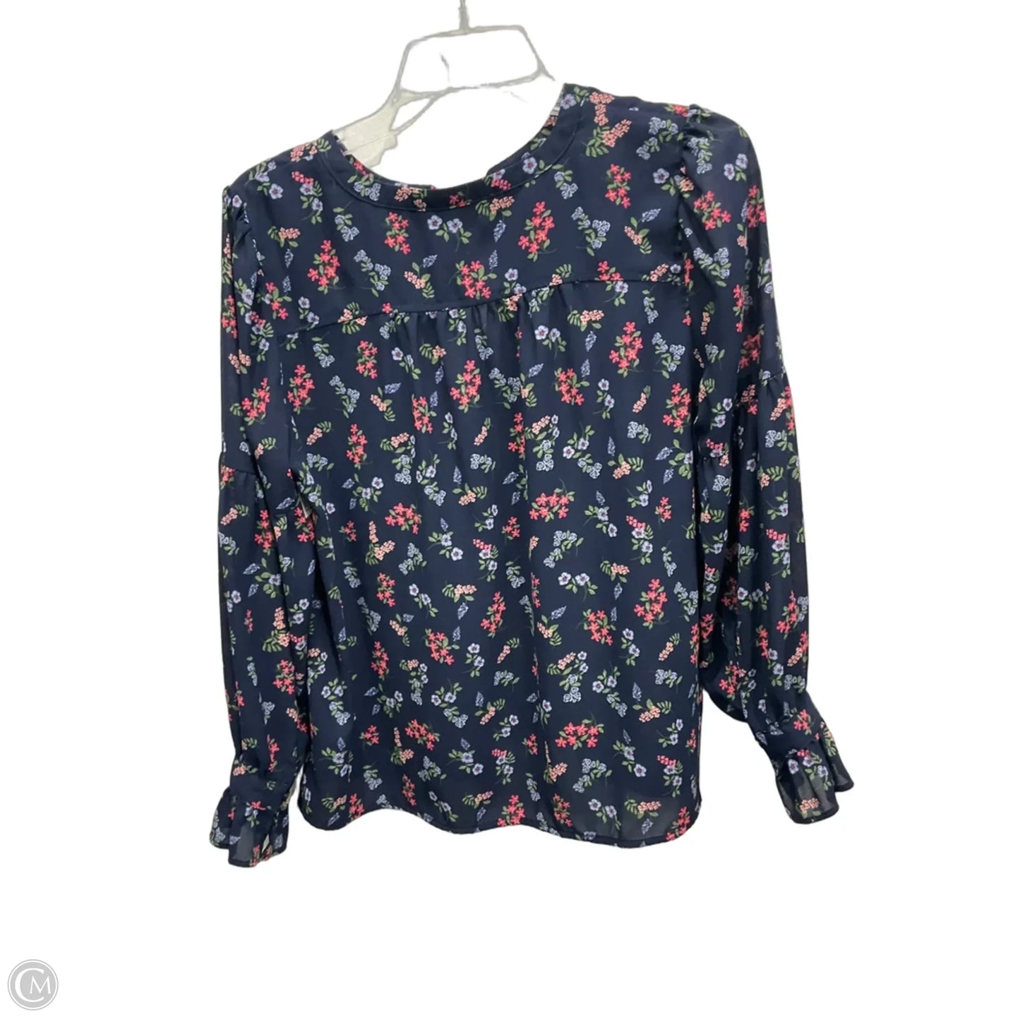 Top Long Sleeve By Loft In Floral Print, Size: Mp