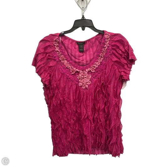 Top Short Sleeve By Nue Options In Pink, Size: L
