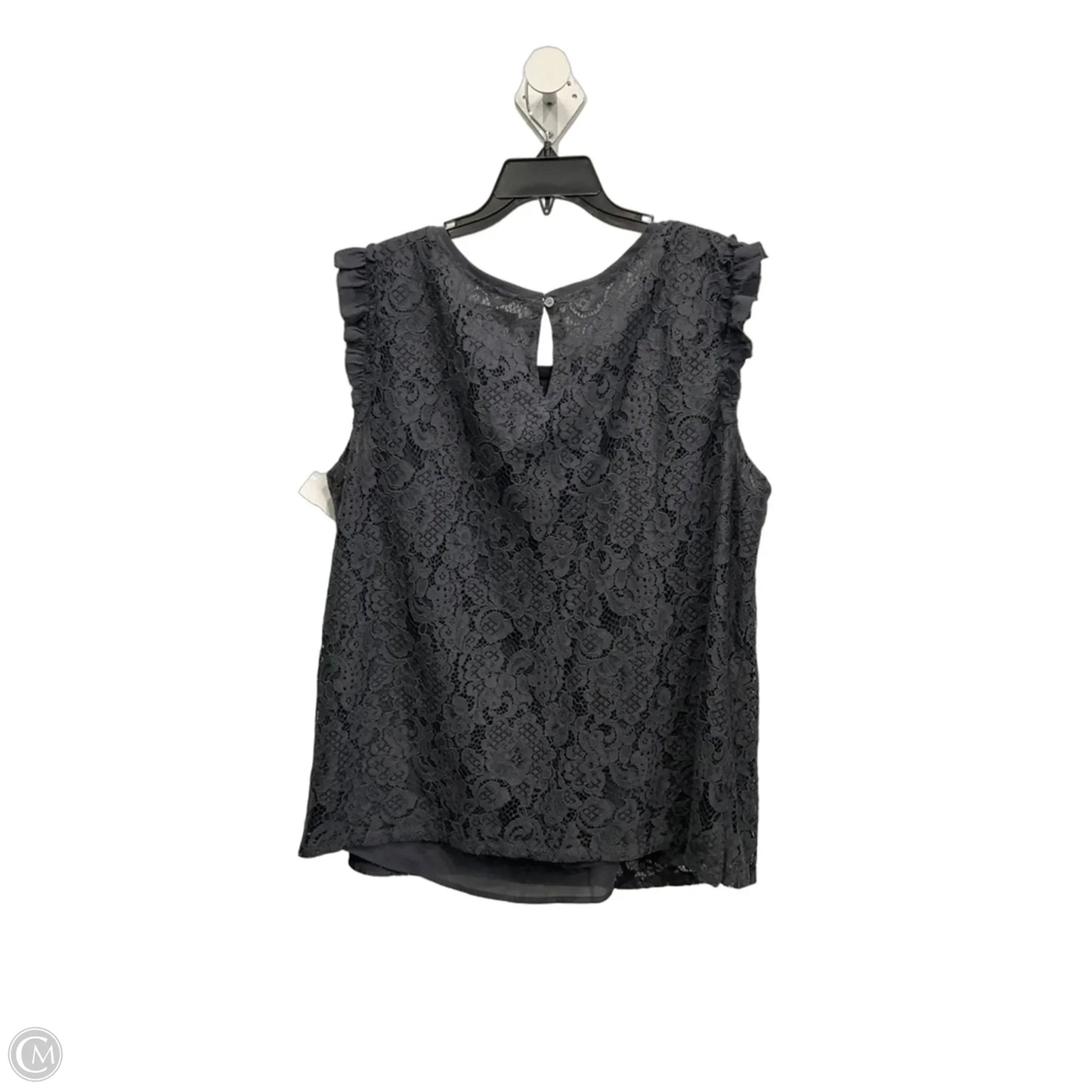 Top Sleeveless By Loft In Grey, Size: 2x