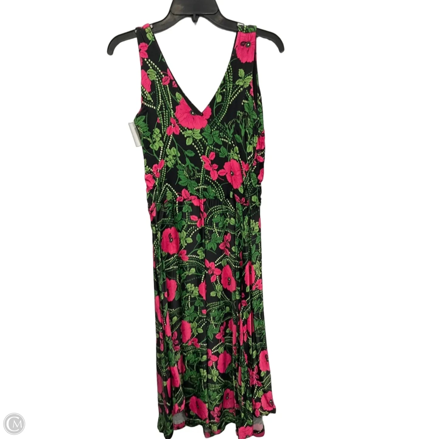 Dress Casual Maxi By Maeve In Green & Pink, Size: S