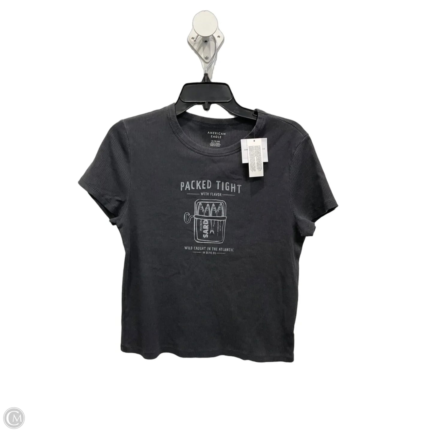 Top Short Sleeve Basic By American Eagle In Grey, Size: Xl