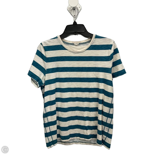 Top Short Sleeve By J. Crew In Blue & White, Size: Xl