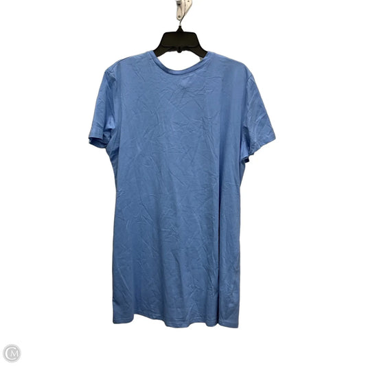 Top Short Sleeve Basic By Shein In Blue, Size: 1x