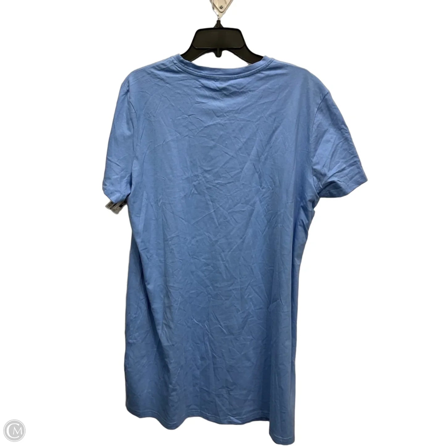 Top Short Sleeve Basic By Shein In Blue, Size: 1x