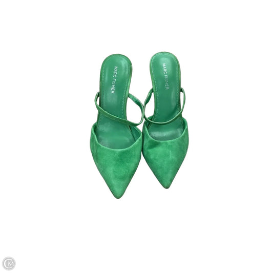Sandals Heels Stiletto By Marc Fisher In Green, Size: 7