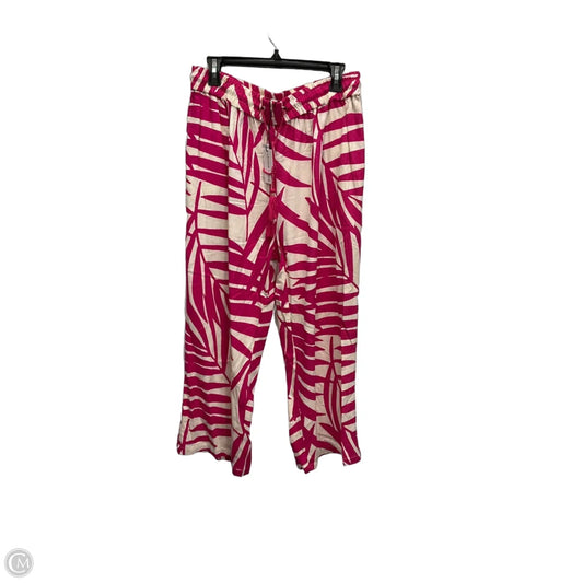 Pants Lounge By Clothes Mentor In Pink & White, Size: 12