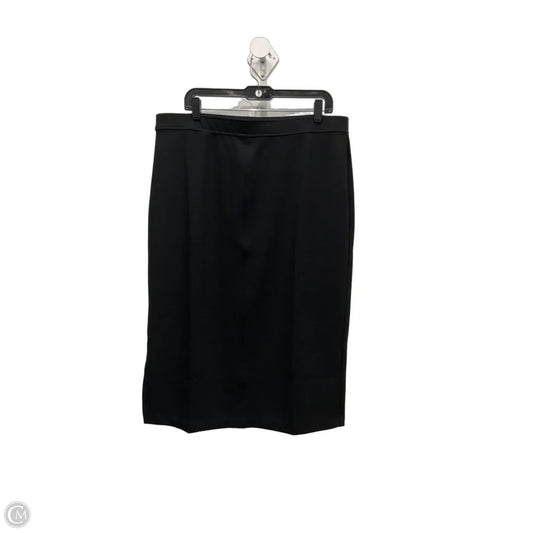 Skirt Midi By Talbots In Black, Size: Xlp