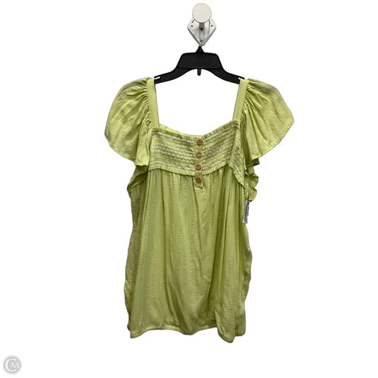 Top Short Sleeve By Maurices In Green, Size: Xl