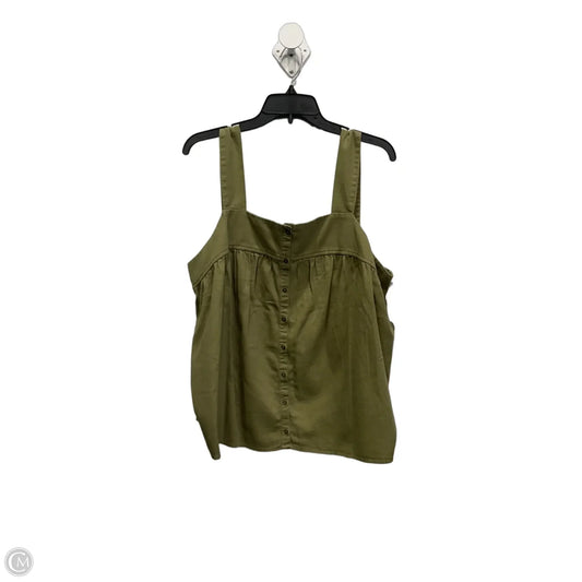 Top Sleeveless By Old Navy In Green, Size: Xl