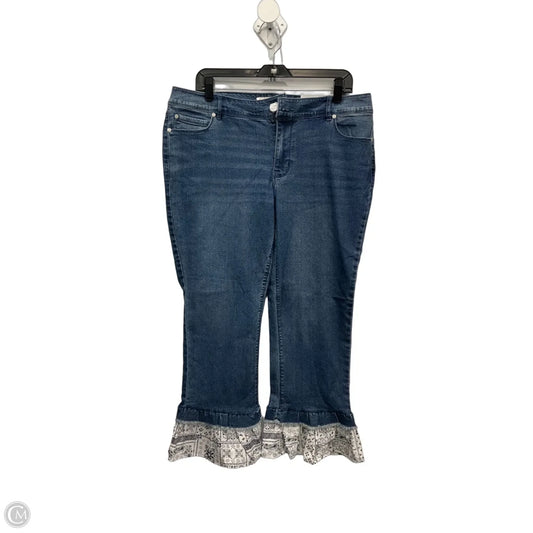 Capris By C Est. 1946 In Blue Denim, Size: 12