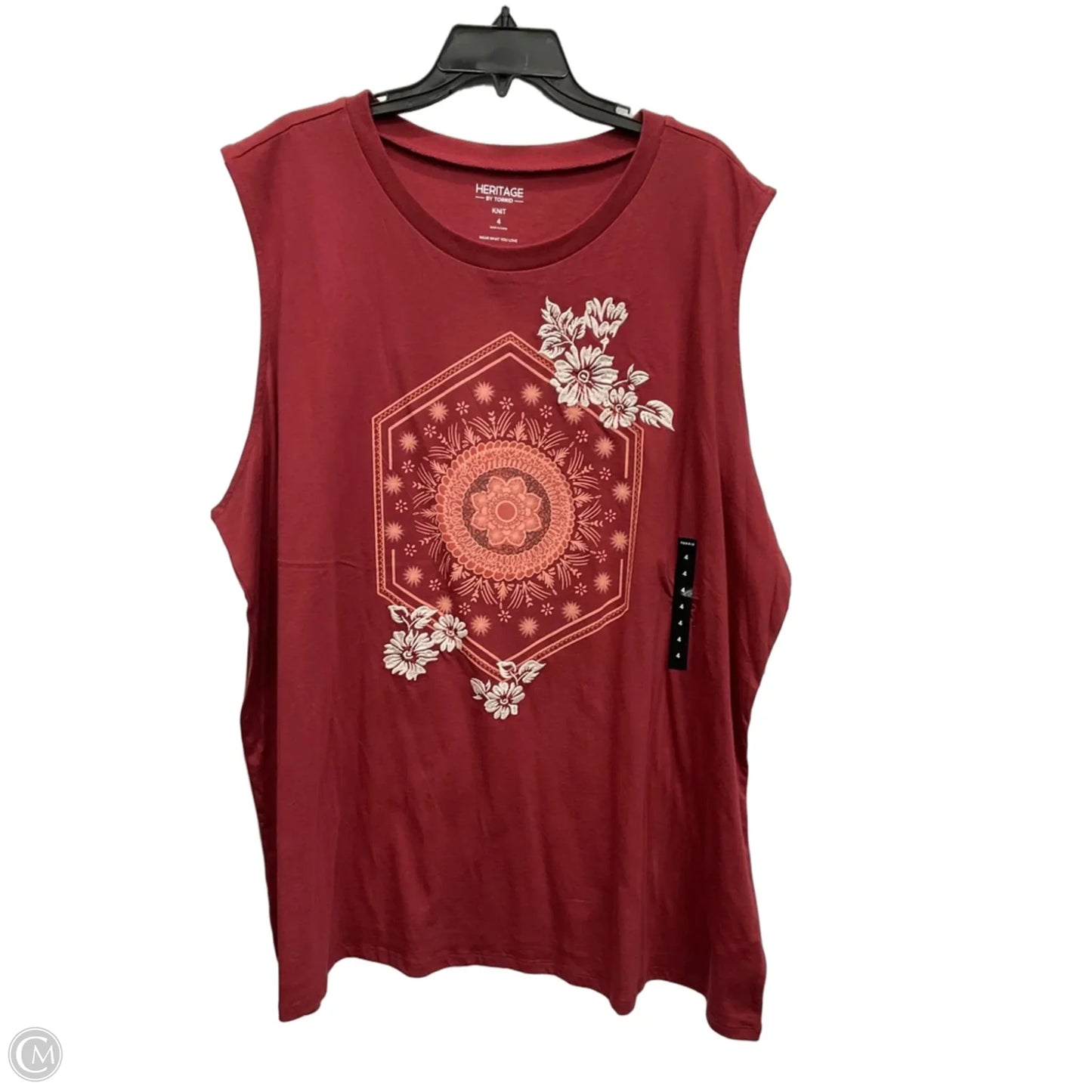 Top Sleeveless By Torrid In Red, Size: 4x