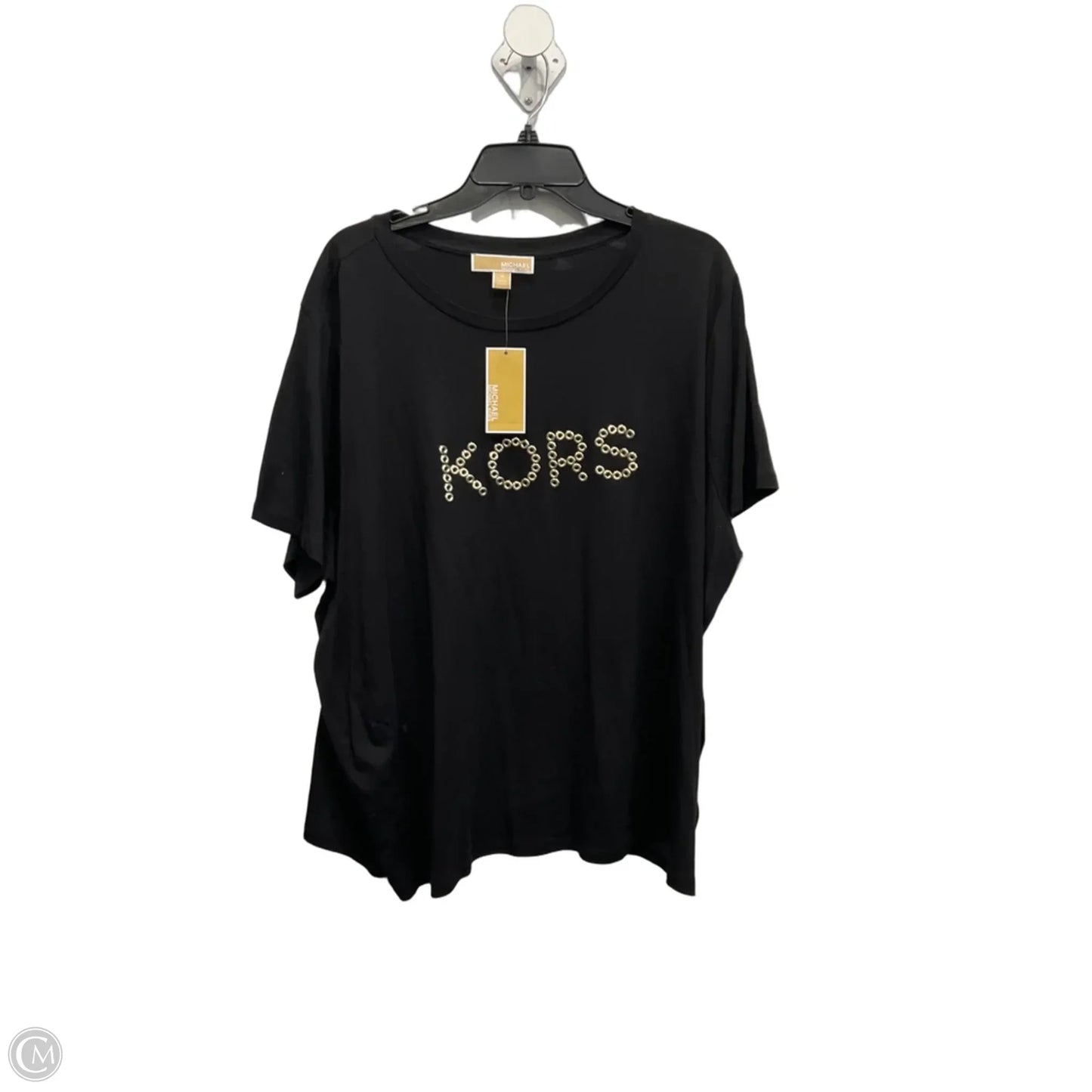 Top Short Sleeve By Michael By Michael Kors In Black, Size: 3x