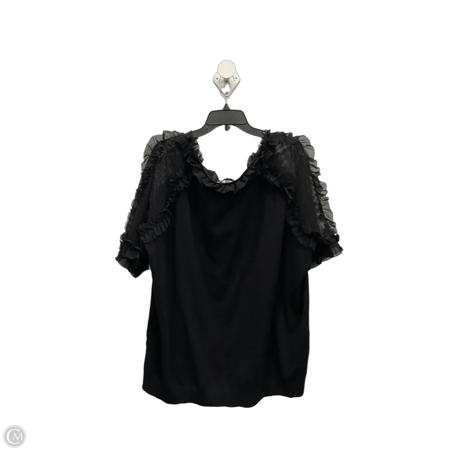 Top 3/4 Sleeve By Sioni In Black, Size: 3x
