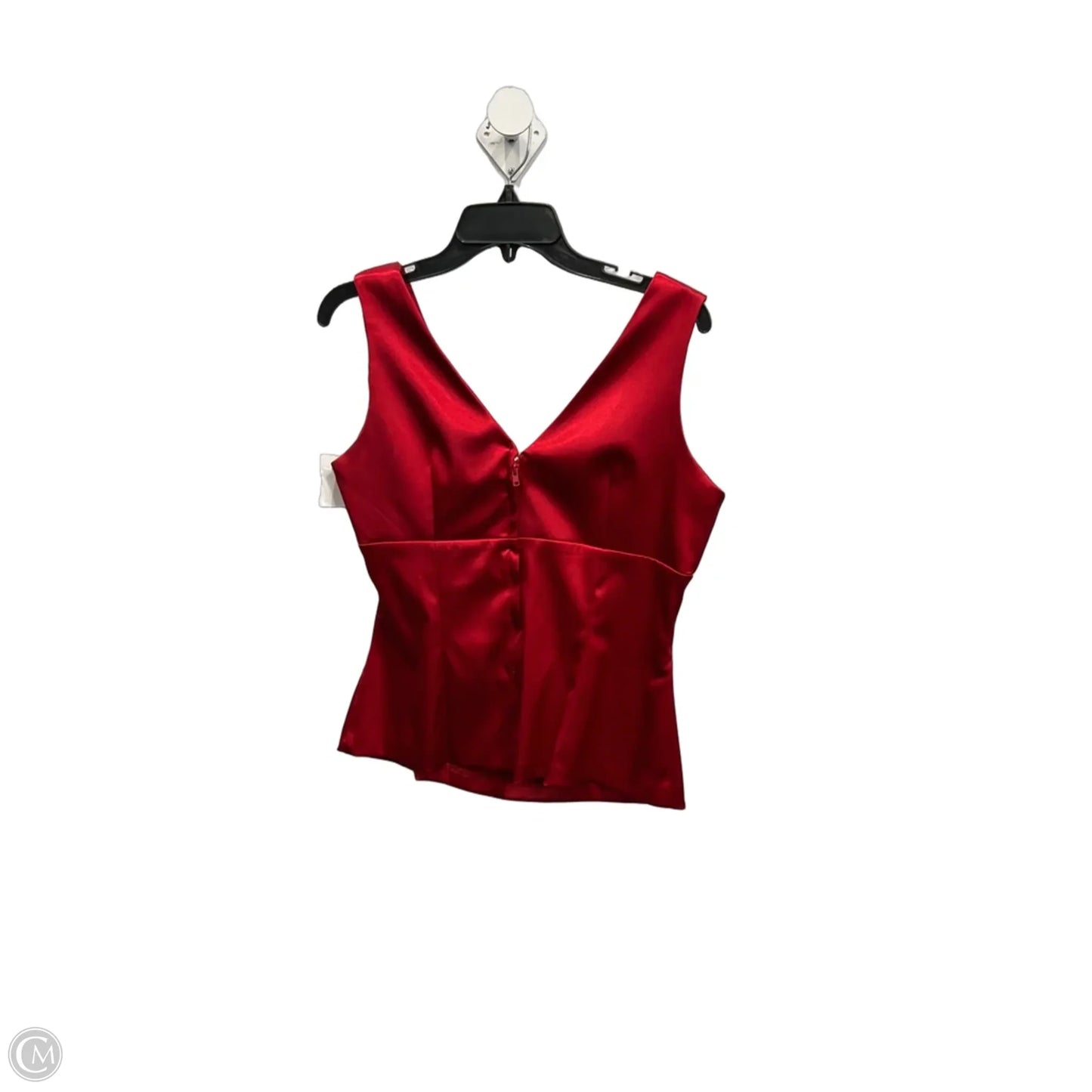 Top Sleeveless Designer By Xscape In Red, Size: Xl