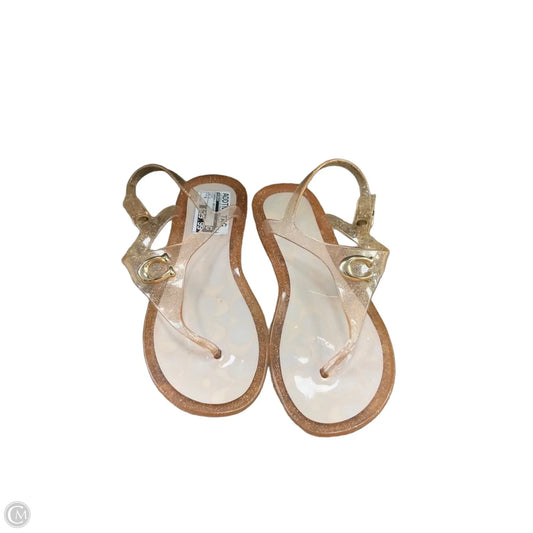 Sandals Designer By Coach In Pink, Size: 6