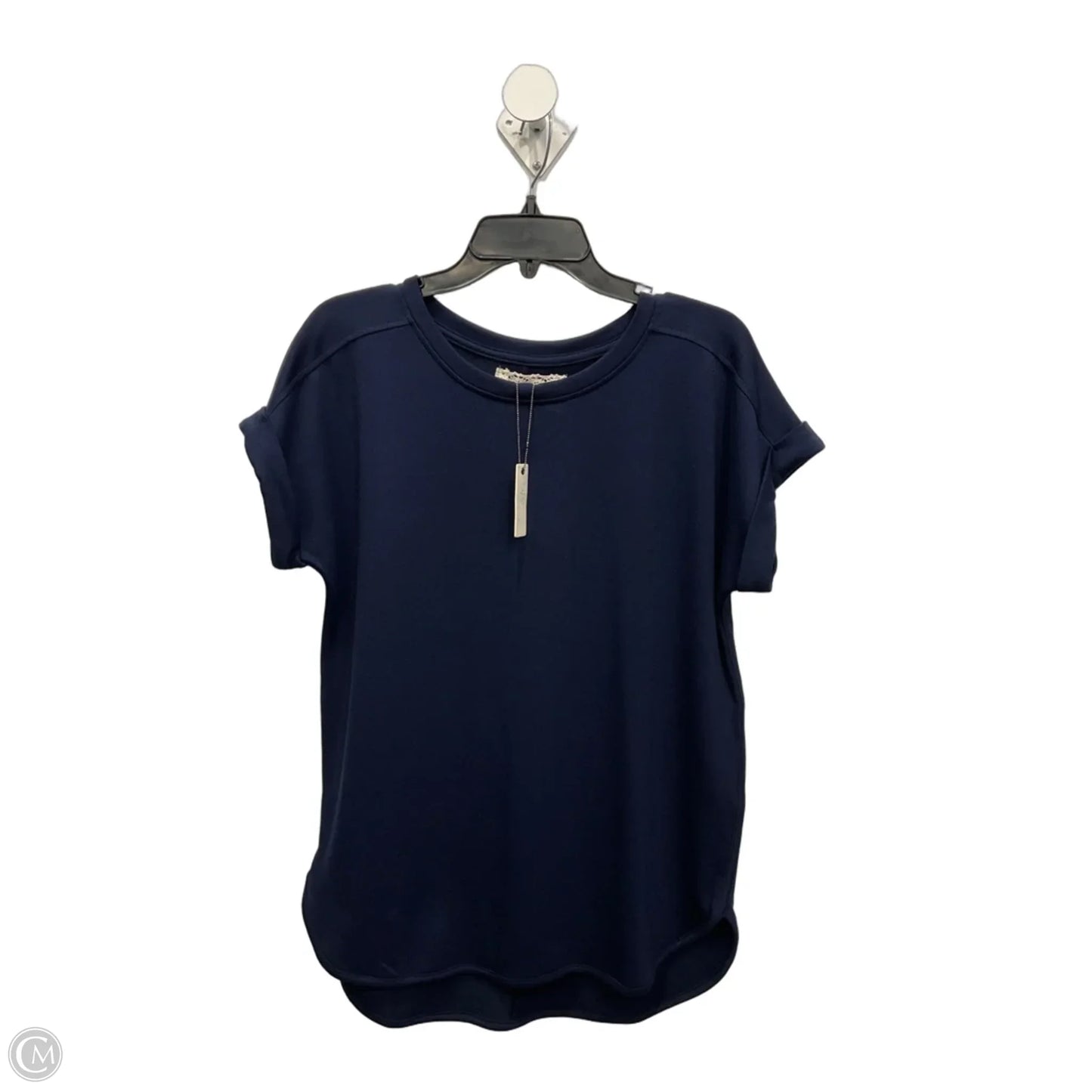 Top Short Sleeve By Cupio In Navy, Size: M