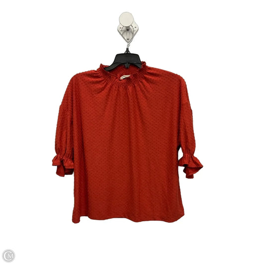 Top 3/4 Sleeve By Madewell In Orange, Size: S
