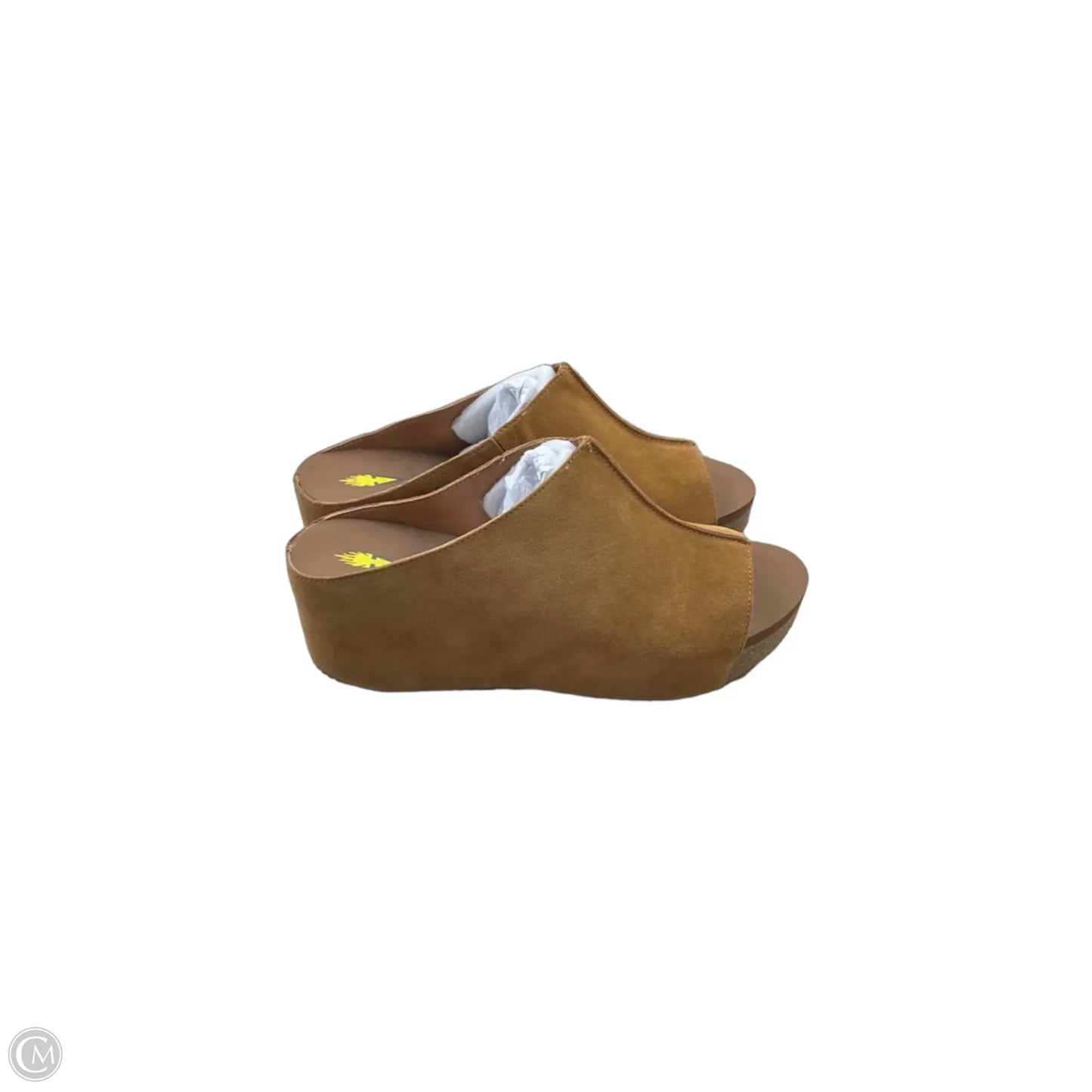 Sandals Heels Platform By Volatile In Brown, Size: 11