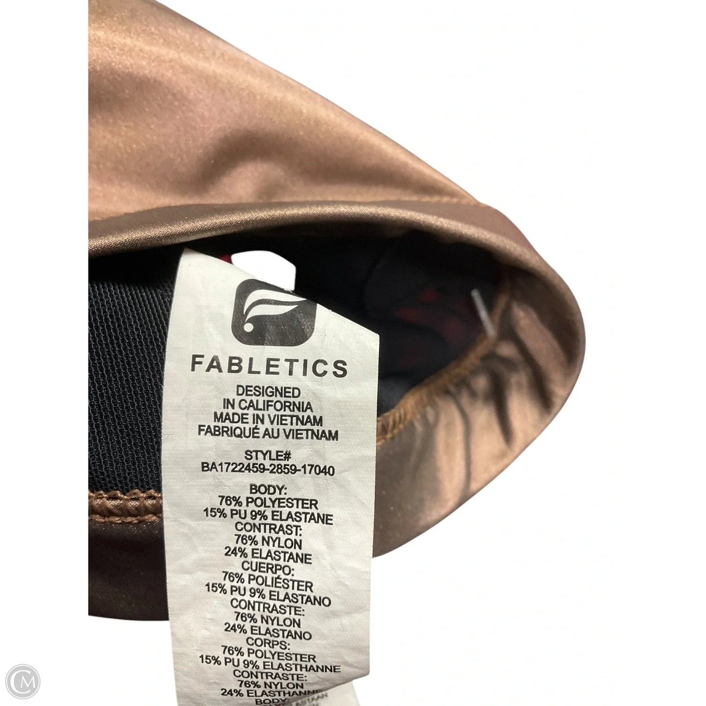 Athletic Pants 2pc By Fabletics In Black & Brown, Size: M