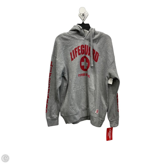 Sweatshirt Hoodie By Clothes Mentor In Grey, Size: L