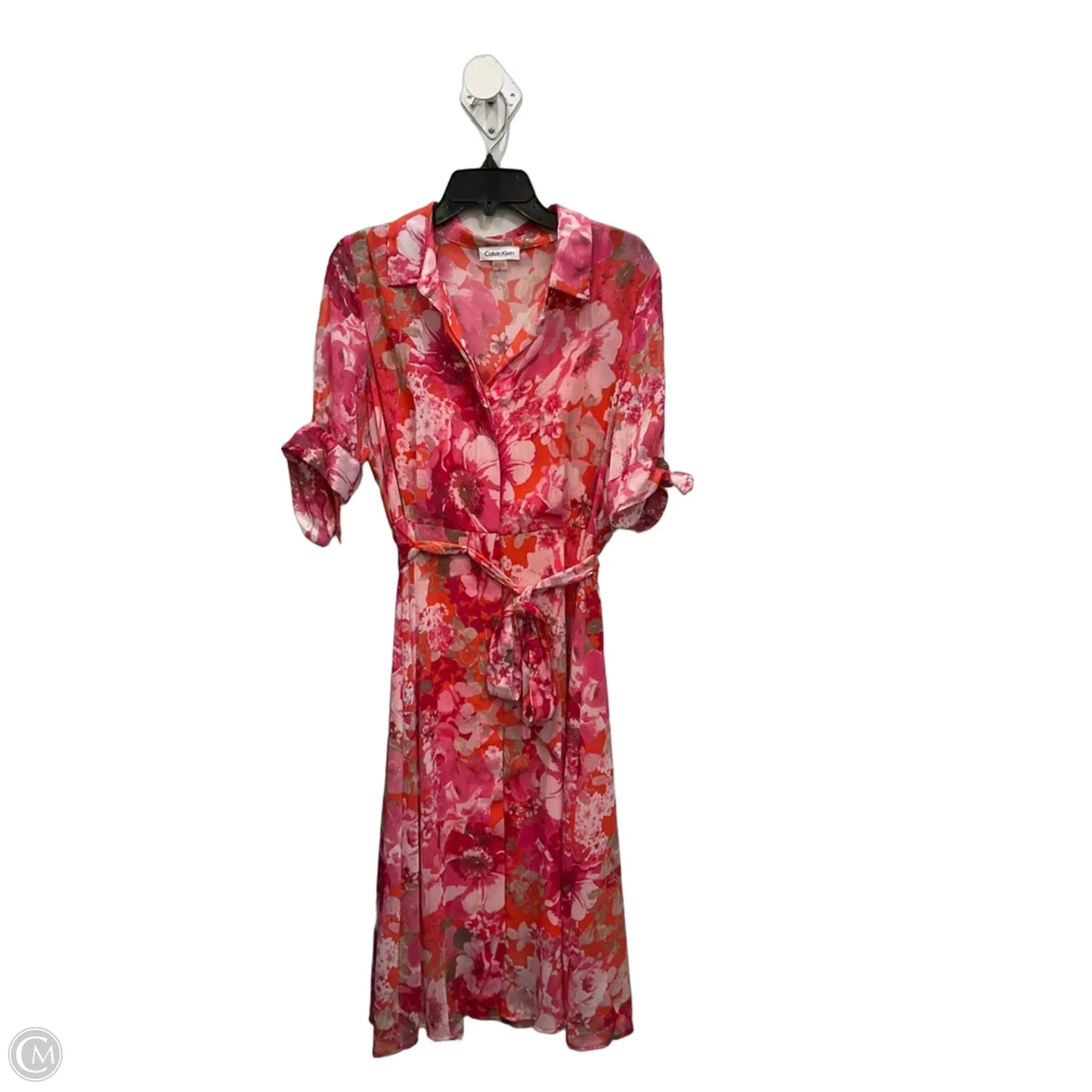 Dress Casual Maxi By Calvin Klein In Pink, Size: M