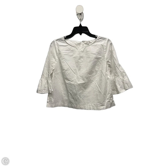Top 3/4 Sleeve By Madewell In White, Size: S