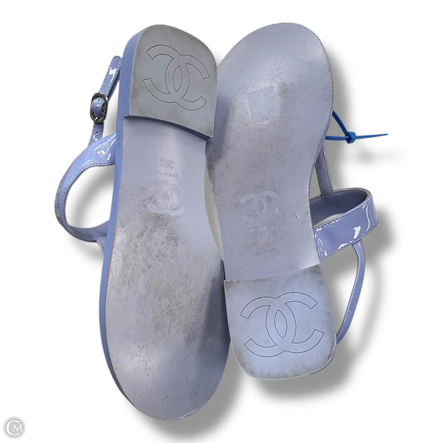 Sandals Luxury Designer By Chanel In Purple, Size: 8