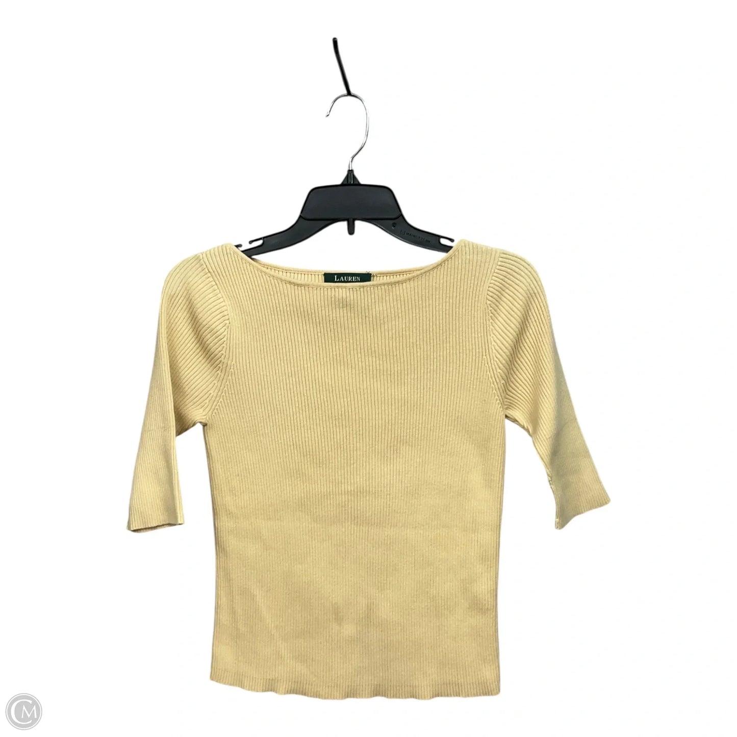 Top Short Sleeve By Lauren By Ralph Lauren In Yellow, Size: Xs